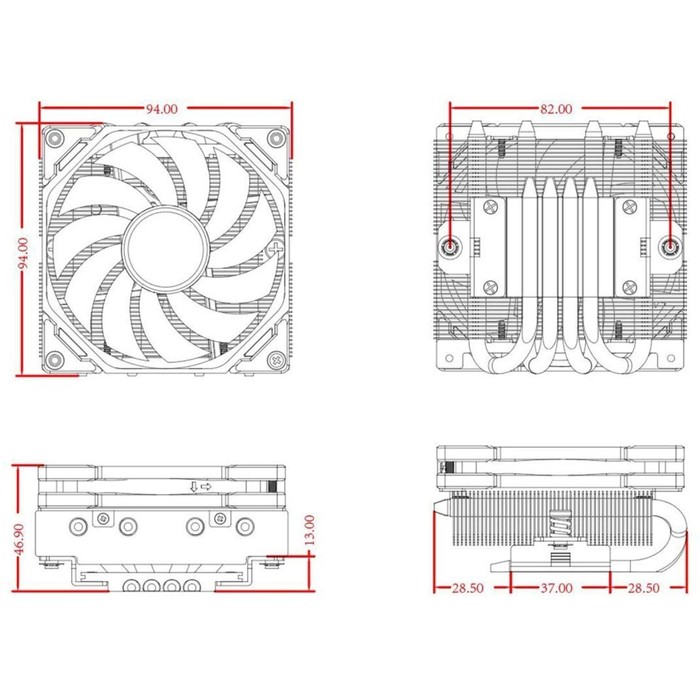 Устройство охлаждения(кулер) ID-Cooling IS-40-XT Soc-AM5/AM4/1151/1200/1700 черный 4-pin 14   107484 - фото 51661209