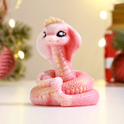 Фигурное мыло "Кобра с короной" розовая с серебром (комплект 2 шт) - фото 25503299