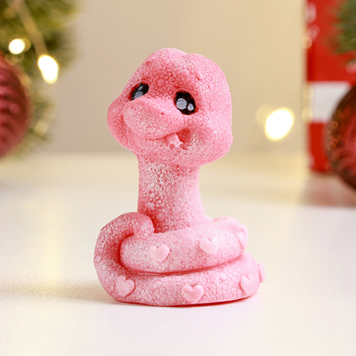 Фигурное мыло «Змея Улыбака» розовый с серебром