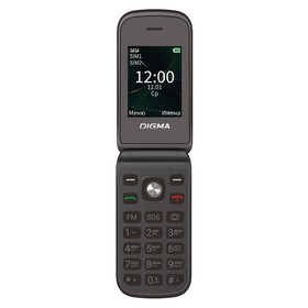 Мобильный телефон Digma VOX FS241 128Mb черный раскладной 3G 4G 2Sim 2.44" 240x320 0.3Mpix   1075684