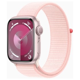 Смарт-часы Apple Watch Series 9 A2978 41мм OLED корп.розовый Sport Loop рем.светло-розовый   1075686