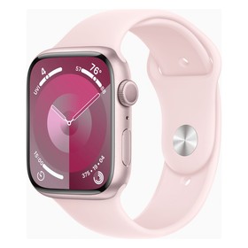 Смарт-часы Apple Watch Series 9 A2980 45мм OLED корп.розовый Sport Band рем.светло-розовый   1075686