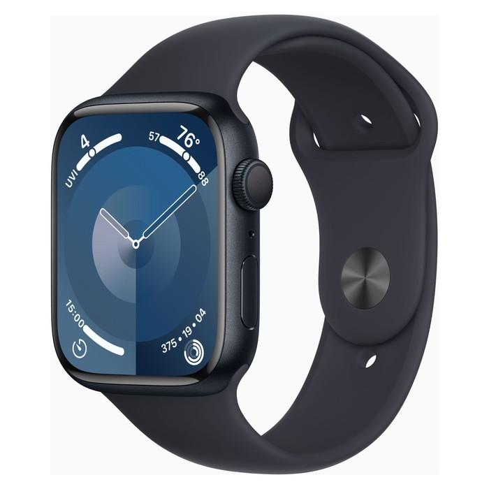 Смарт-часы Apple Watch Series 9 A2980 45мм OLED корп.темная ночь Sport Band рем.темная ночь   107568 - фото 51651220