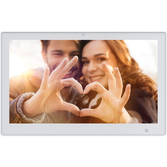 Фоторамка Digma 13.3" PF-1300 IPS 1920x1080 белый пластик ПДУ Видео - Фото 1