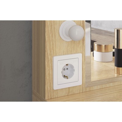 Спальный гарнитур «Зара К3», комплект 3 предмета, 2070×2750×1550 мм, цвет дуб сонома/белый