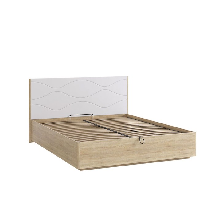 Кровать двуспальная «Зара», с подъёмным механизмом, 1702×2074×1005 мм, цвет дуб сонома/белый - Фото 1