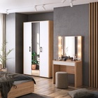 Трюмо Зара, 80 х 43 х 155, дуб сонома/белый - Фото 5