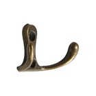 Крючок мебельный ТУНДРА TKd=005, двухрожковый, бронза, 5 шт. - Фото 1