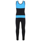 Комбинезон для гимнастики и танцев Grace Dance, р. 38, цвет чёрный/бирюзовый - фото 25485506