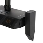 УЦЕНКА Душевая система ZEIN Z3897, верхняя, ручная лейка, ПВХ шланг, экран температуры, черная - Фото 10