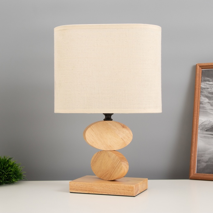Лампа настольная «Клауд» 1×40 Вт Е27 светлое дерево 12×24.8×38 см - Фото 1
