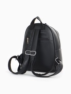 Рюкзак-мини женский на молнии, с карманом, размер 23×14×24 см, чёрный - Фото 4