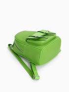 Рюкзак-мини женский на молнии, с карманом, размер 23×14×24 см, зелёный - Фото 3