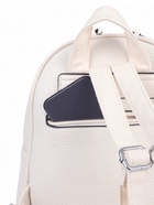 Рюкзак-мини женский на молнии, с карманом, размер 23×14×24 см, молочный - Фото 4