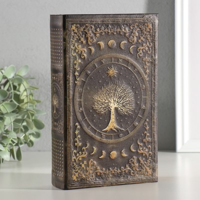 Шкатулка книга-сейф «Дерево жизни», дерево, искусственная кожа, объёмное тиснение, 21×13×5 см