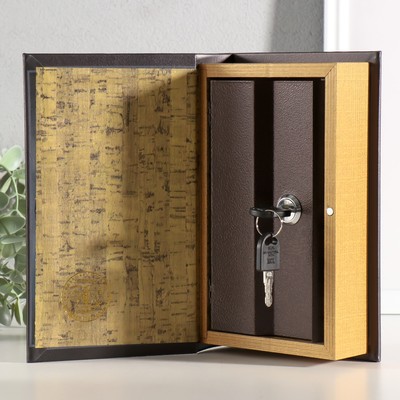 Шкатулка книга-сейф «Портрет девушки. Осколки», дерево, искусственная кожа, 21×13×5 см