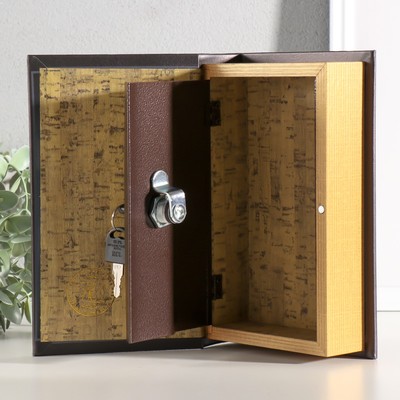 Шкатулка книга-сейф «Портрет девушки. Осколки», дерево, искусственная кожа, 21×13×5 см