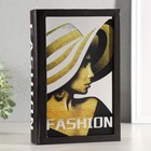 Шкатулка книга - сейф «Девушка в шляпке», дерево, искусственная кожа, зеркало, 24×16×5 см - Фото 1