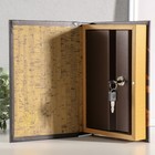 Шкатулка книга - сейф «Девушка в шляпке», дерево, искусственная кожа, зеркало, 24×16×5 см - Фото 2