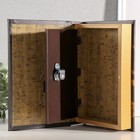 Шкатулка книга - сейф «Девушка в шляпке», дерево, искусственная кожа, зеркало, 24×16×5 см - Фото 3