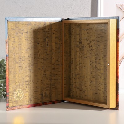 Шкатулка-книга «Бесконечные горы», дерево, искусственная кожа, 28.5×22×4 см