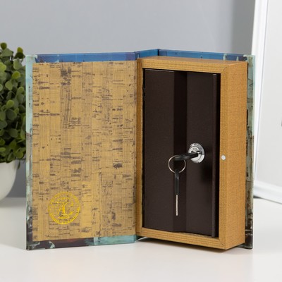 Шкатулка книга-сейф «Венеция», дерево, искусственная кожа, 21×13×5 см