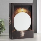 Шкатулка - книга световая «Поезд в туннеле», дерево, искусственная кожа, 28×19×6 см - Фото 3
