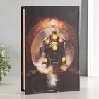 Шкатулка - книга световая «Поезд в туннеле», дерево, искусственная кожа, 28×19×6 см - Фото 5