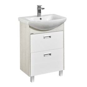 Тумба Aquaton Бекка PRO под раковину Смайл 60, цвет белый, дуб сомерсет