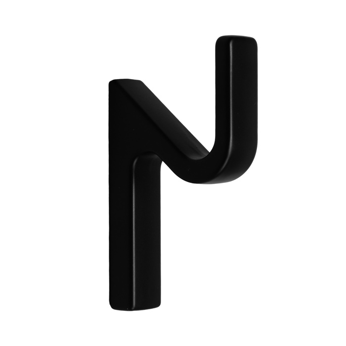 Крючок мебельный CAPPIO ANEMONE, однорожковый, черный, 3 шт.