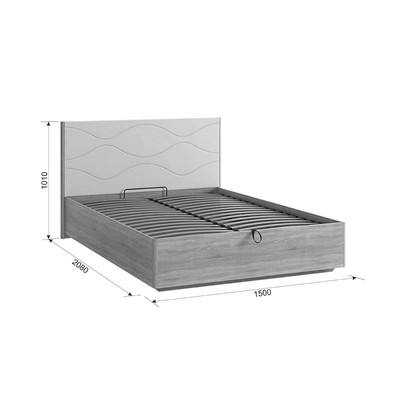 Спальный гарнитур «Зара К2», комплект 4 предмета, 2070×4210×2165 мм, цвет дуб сонома/белый