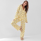 Пижама женская (рубашка и брюки) KAFTAN Duck р-р 44-46 - фото 808137446