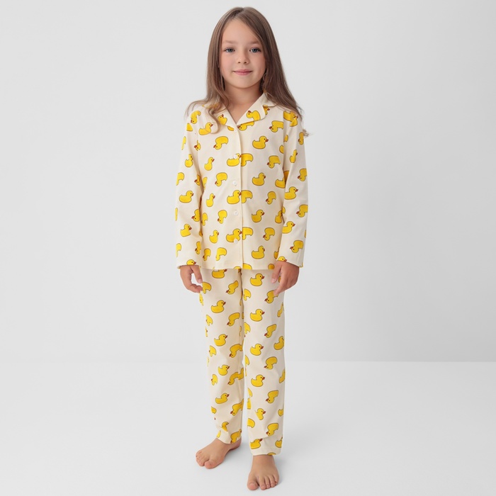 Пижама детская (рубашка, брюки) KAFTAN: Duck, размер 30 (98-104 см)
