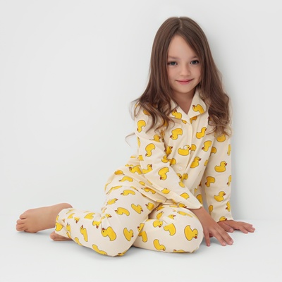 Пижама детская (рубашка, брюки) KAFTAN: Duck, размер 30 (98-104 см)