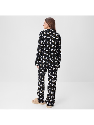 Пижама женская (рубашка, брюки) KAFTAN Gussi, размер 48-50, чёрная