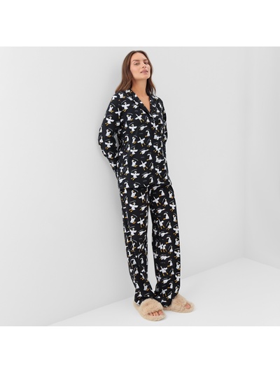 Пижама женская (рубашка, брюки) KAFTAN Gussi, размер 48-50, чёрная