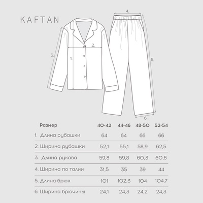 Пижама новогодняя женская (рубашка, брюки) KAFTAN Christmas time, размер 40-42