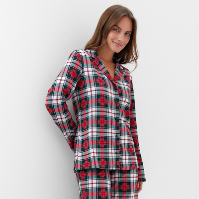 Пижама новогодняя женская (рубашка, брюки) KAFTAN Christmas time, размер 40-42