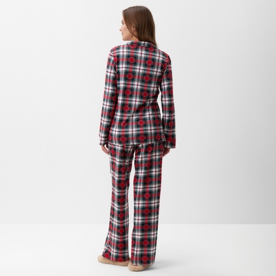 Пижама новогодняя женская (рубашка, брюки) KAFTAN Christmas time, размер 40-42