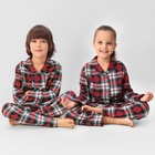 Пижама новогодняя детская: рубашка, брюки, KAFTAN: Christmas time, бело-красная, рост 134-140 см - Фото 4