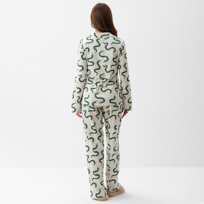 Пижама новогодняя женская (рубашка и брюки) KAFTAN «Змеи» размер 40-42