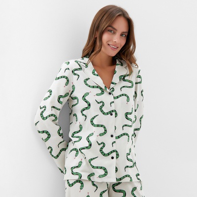 Пижама новогодняя женская (рубашка и брюки) KAFTAN «Змеи» размер 44-46