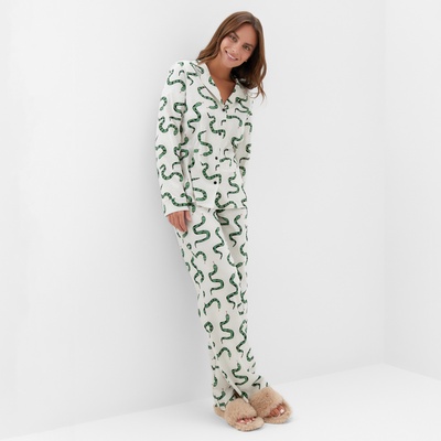 Пижама новогодняя женская (рубашка и брюки) KAFTAN «Змеи» размер 44-46