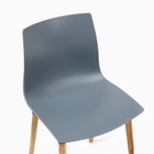 Стул для кухни Клик Мебель «Бест», серый/дерево - фото 33987974