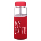 Бутылка для воды My bottle, 500 мл, 19.5×6 см, чехол в комплекте, красная - Фото 1