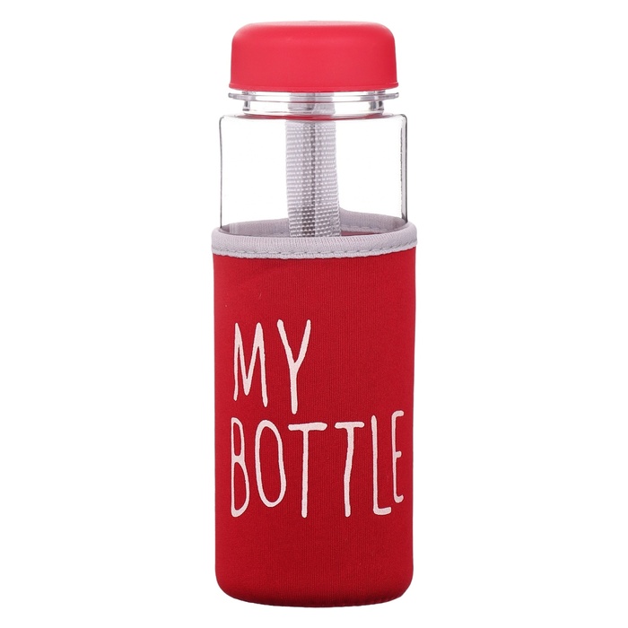 Бутылка для воды My bottle, 500 мл, 19.5×6 см, чехол в комплекте, красная - Фото 1