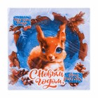 Новогодние салфетки бумажные «Белочка» 3 слоя, 33×33 см, 20 шт. - Фото 3