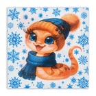 Новогодние салфетки бумажные «Змея и Снежинки» 1 слой, 24×24 см, 50 шт. - Фото 2