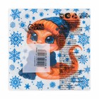 Новогодние салфетки бумажные «Змея и Снежинки» 1 слой, 24×24 см, 50 шт. - Фото 4