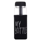 Бутылка для воды My bottle, 500 мл, 19.5×6 см, чехол в комплекте, черная - Фото 1